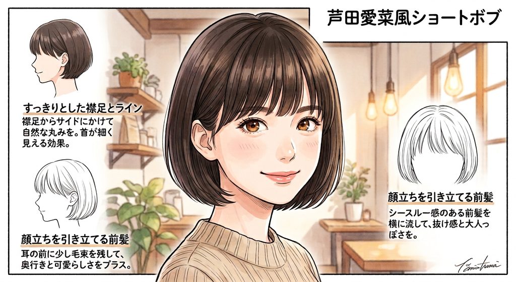 芦田愛菜髪型解説画像